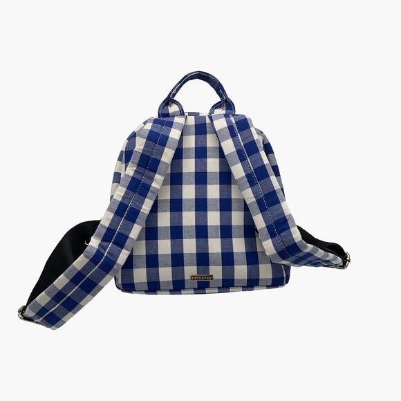 NWOT SKINNY DIP Plaid Mini Backpack (Blue/White) - Picture 5 of 13